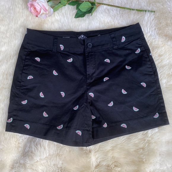 St John’s Bay black watermelon chino shorts - Picture 2 of 5